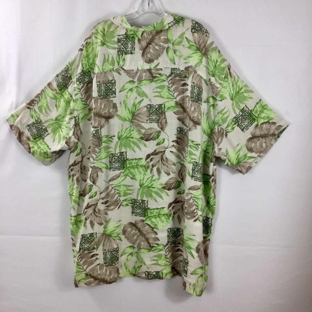 Caribbean Tropical Print Island Style Camp Shirt Size 3XT - Picture 9 of 10